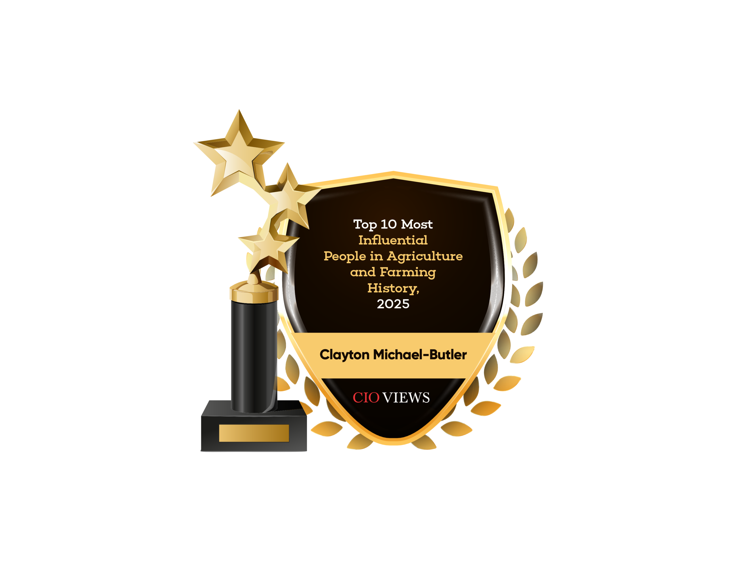 CIO Views recognition badge for Clayton Michael-Butler and Upper Echelon Consulting